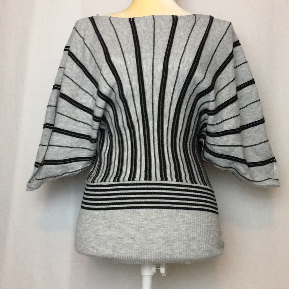 Arden B. Sweater Size S Striped Gray Black
